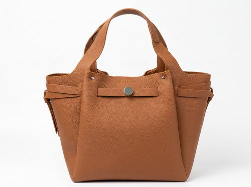 HOSSEN Genuine Leather Structured Tote Bag