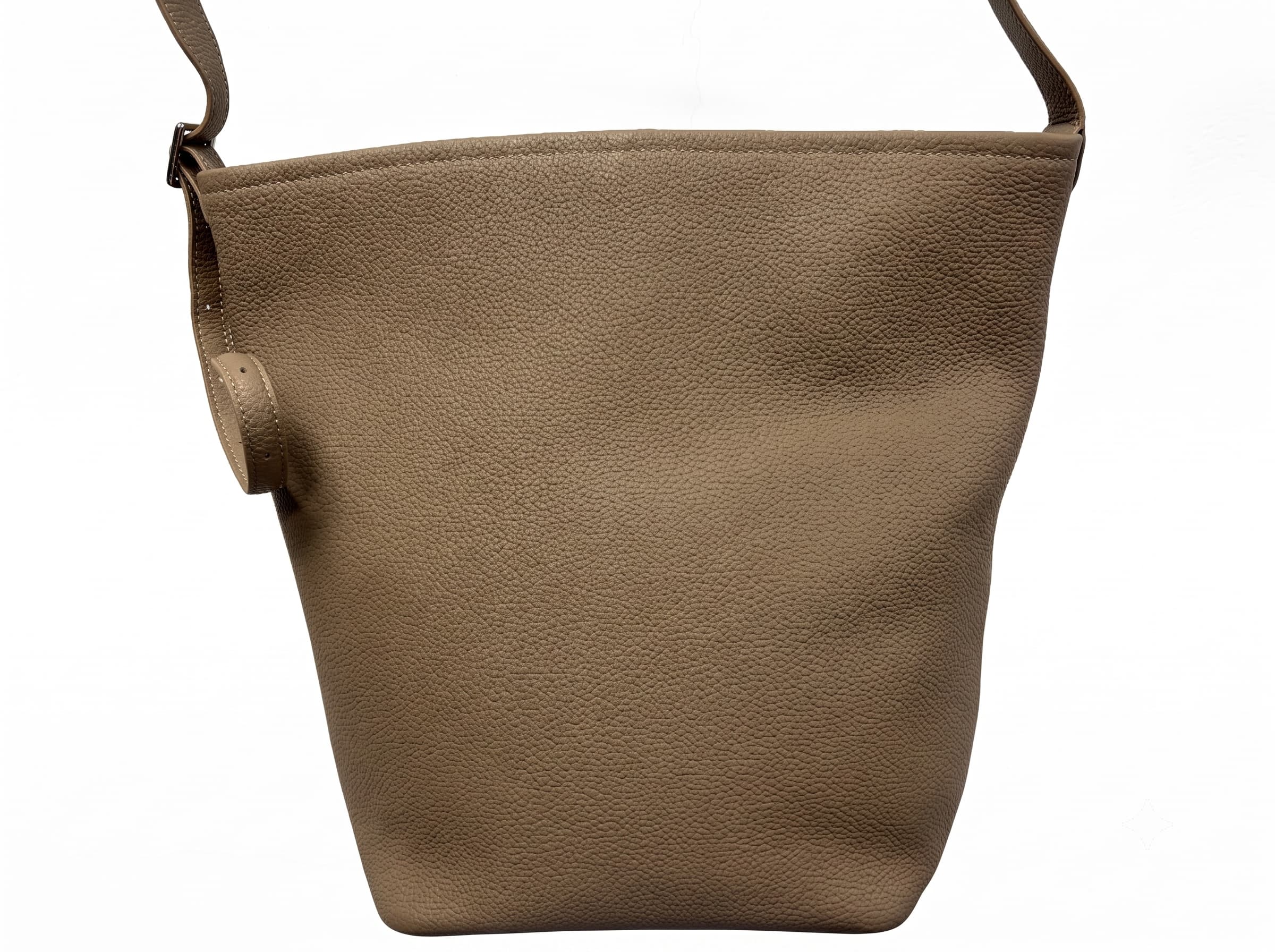 HOSSEN Pebbled Leather Slouchy Shopper Tote