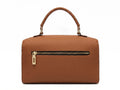 HOSSEN Pebbled Leather Zip Satchel