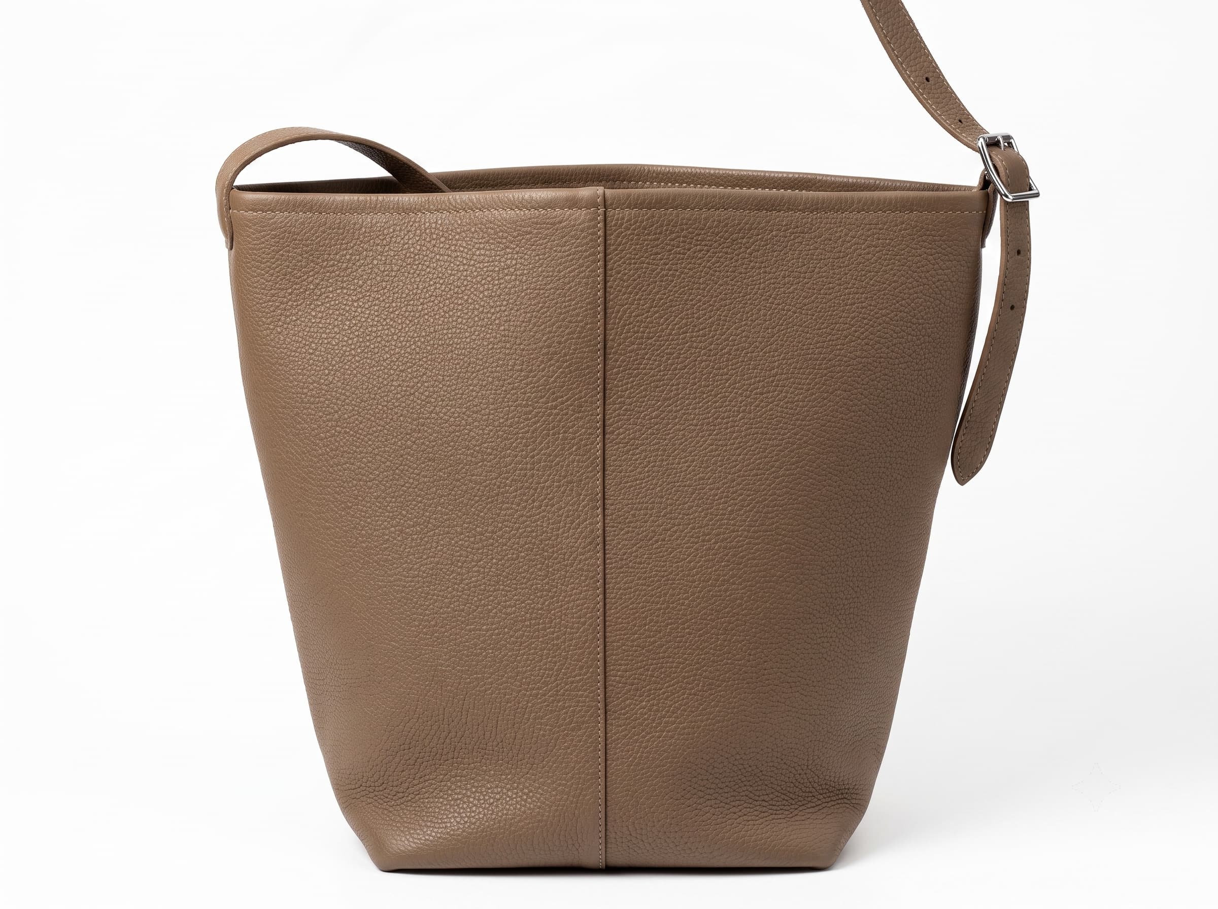 HOSSEN Pebbled Leather Slouchy Shopper Tote