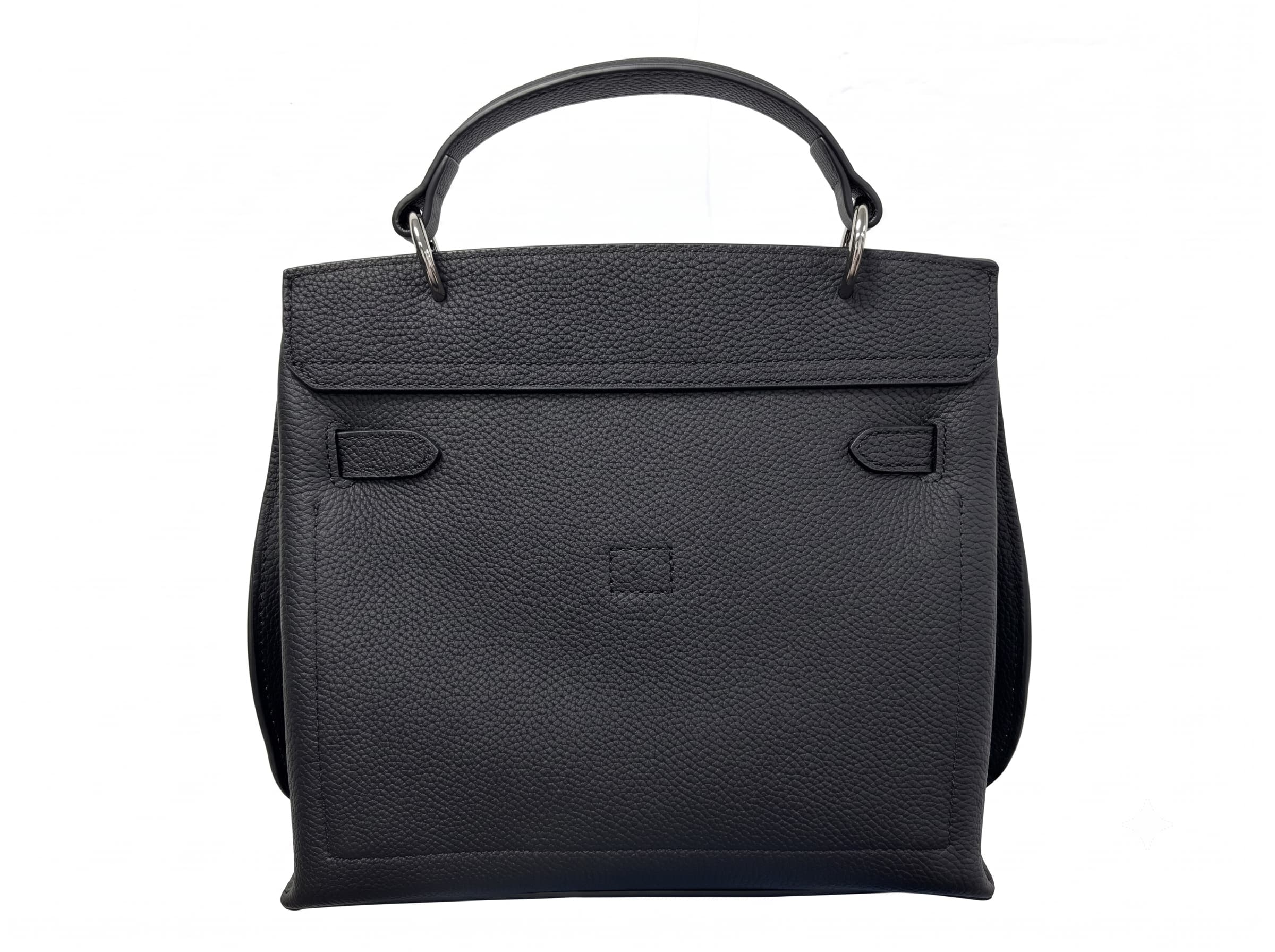 HOSSEN Pebbled Leather Kelly Flap Bag
