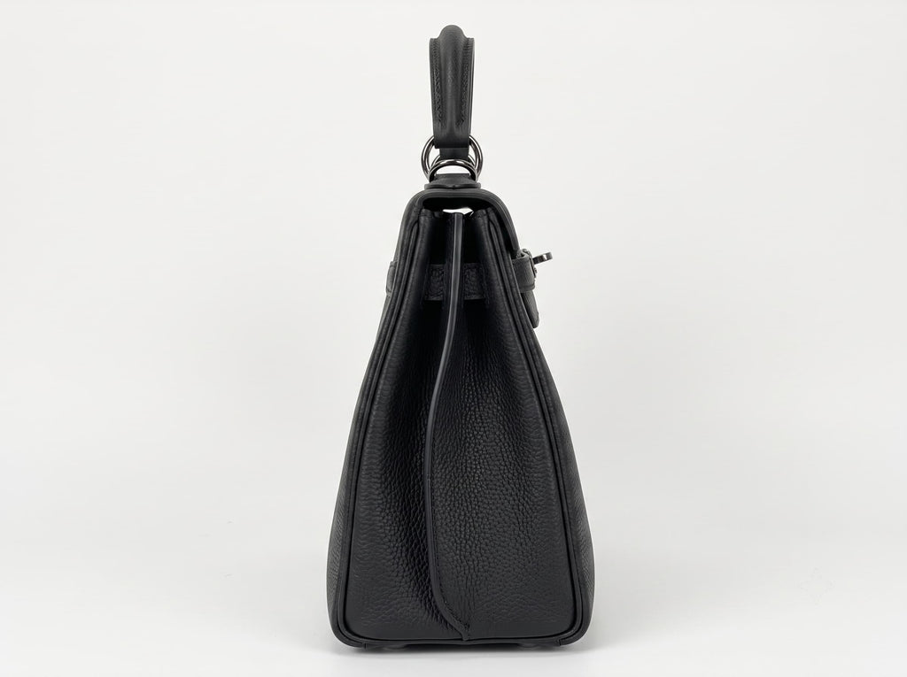 HOSSEN Pebbled Leather Kelly Flap Bag