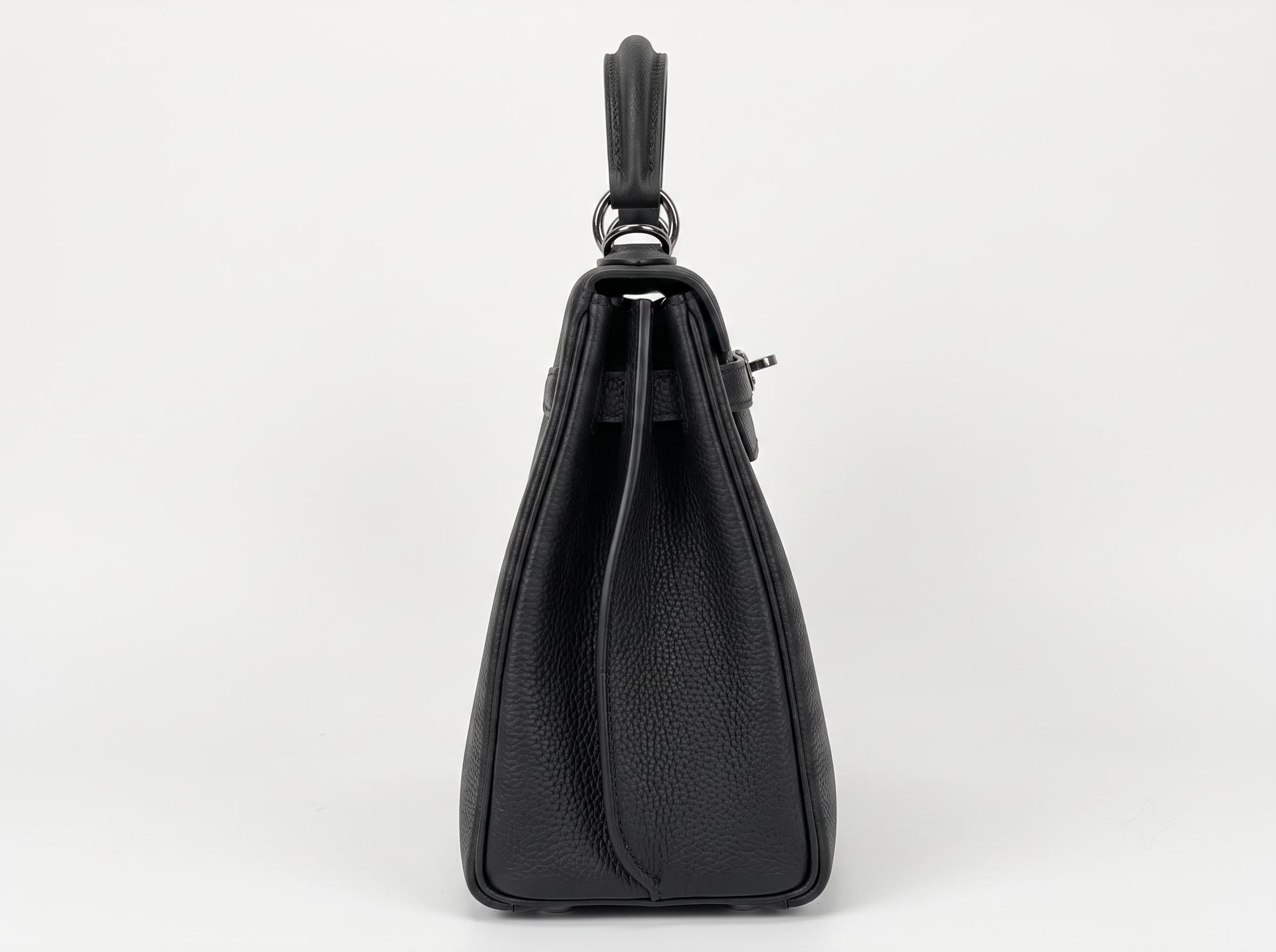 HOSSEN Pebbled Leather Kelly Flap Bag