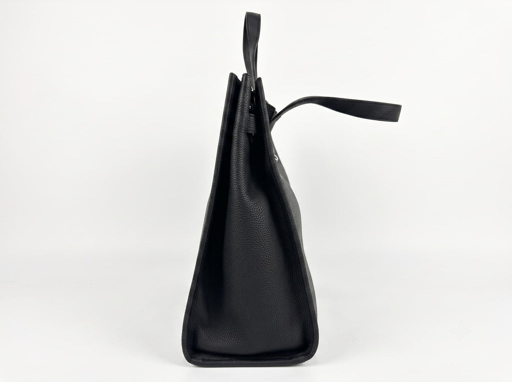 HOSSEN Pebbled Leather Belted Oversized Tote