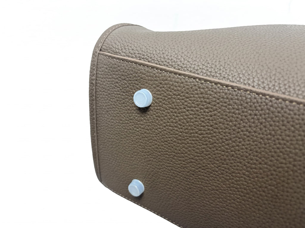 HOSSEN Pebbled Leather Turn-Lock Tote